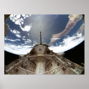 Póster Vista de la Tierra desde el transbordador espacial