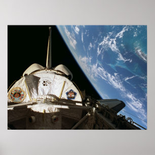 Póster Vista de la Tierra desde el transbordador espacial