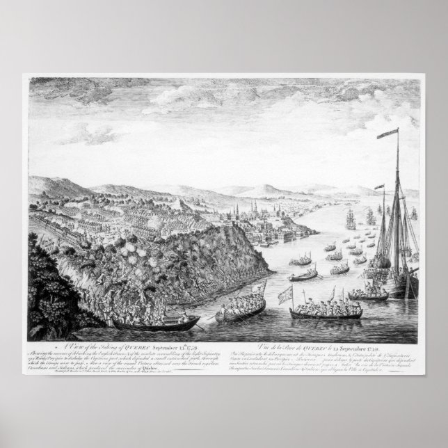 Póster Vista de la toma de Quebec (Frente)
