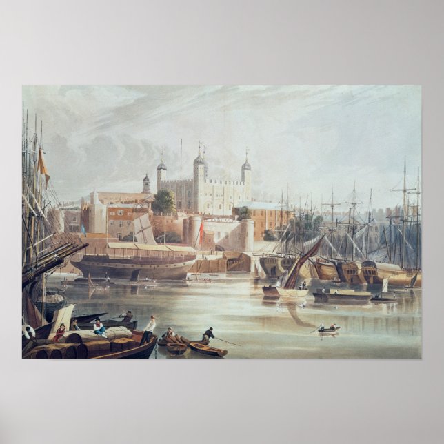 Póster Vista de la Torre de Londres (Frente)