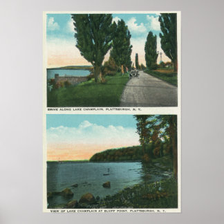 Póster Vista de la unidad de Lake Champlain