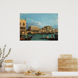 Póster Vista de la Venecia Riva degli Schiavoni