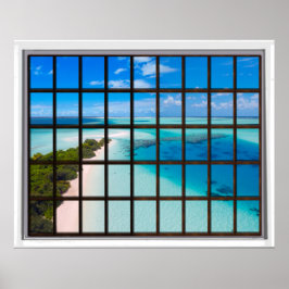 Póster Vista de la ventana del Entramado de Playa Tropica