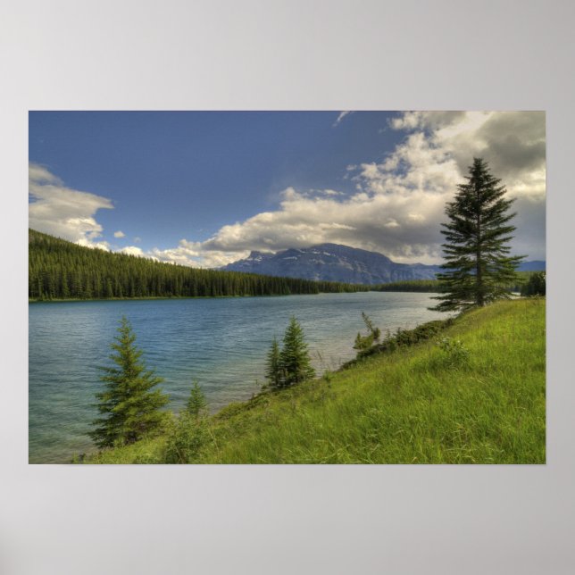Póster Vista de lago (Frente)