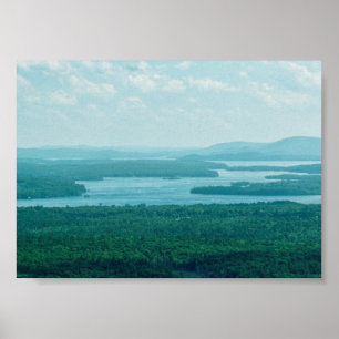 Póster Vista de Lago y Montaña