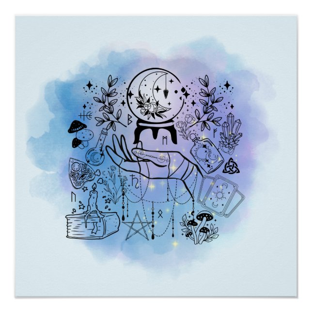 Póster Vista de las brujas: Diseño visionario místico (Anverso)