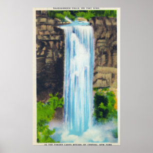 Póster Vista de las caídas de Taughannock