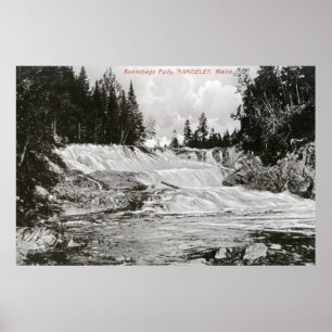 Póster Vista de las cataratas de Kennebago