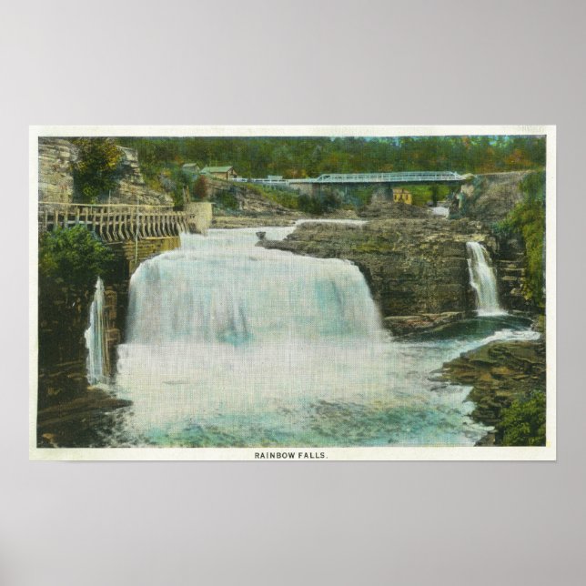 Póster Vista de las Cataratas del Arcoiris # 2 (Frente)