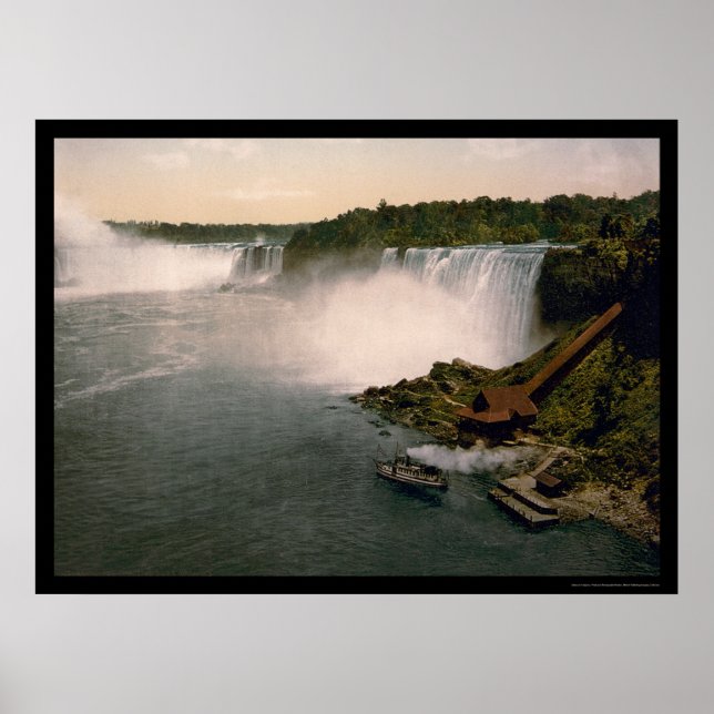 Póster Vista de las Cataratas del Niágara 1898 (Frente)