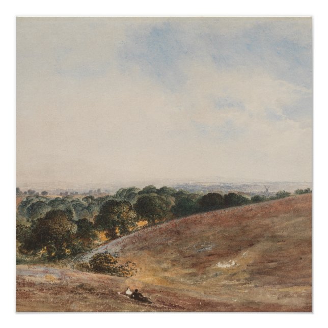 Póster Vista de las ciudades del sur - John Martin (Anverso)