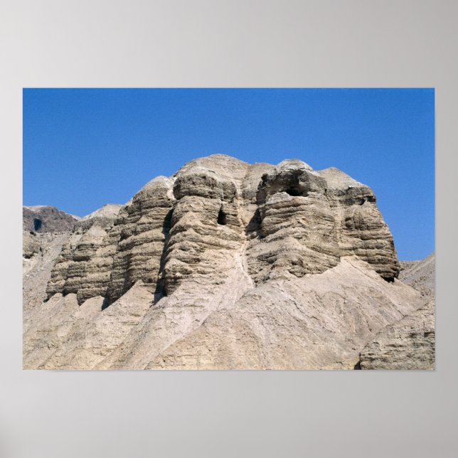 Póster Vista de las cuevas de Qumran (Frente)