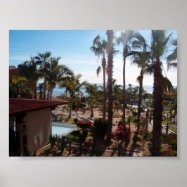 Póster Vista de las habitaciones de los hoteles de Cabo