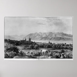 Póster Vista de Lausanne