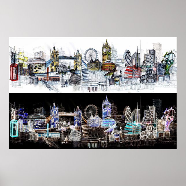 Póster Vista de Londres (Frente)