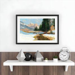 Póster Vista de los Alpes de Salzburgo,