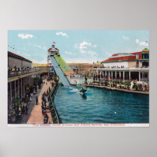 Póster Vista de los canales inclinados en la 10ma avenida