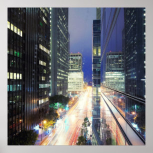 Póster Vista de los edificios de oficina del distrito