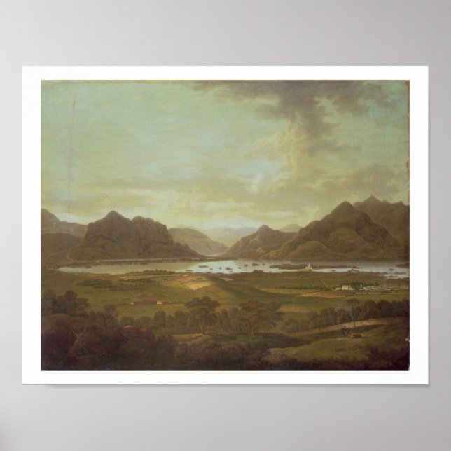 Póster Vista de los lagos y montañas de Killarney, Irel (Frente)