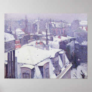 Póster Vista de los techos o techos bajo Nieve, 1878