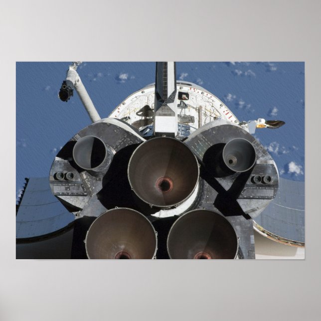 Póster Vista de los tres motores principales (Frente)