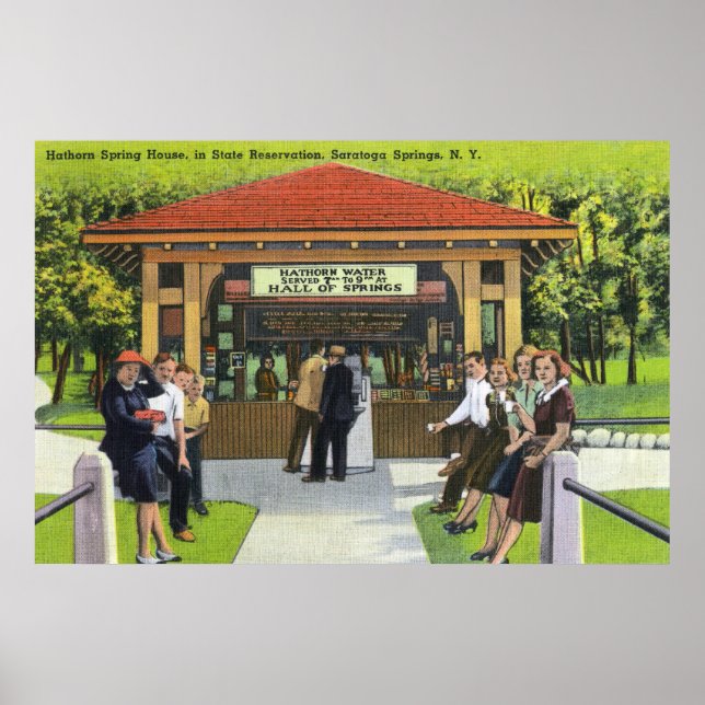 Póster Vista de los turistas en la casa de primavera de H (Frente)