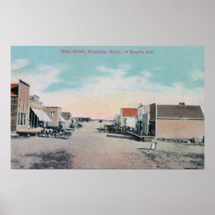 Póster Vista de Main StreetMansfield, WA