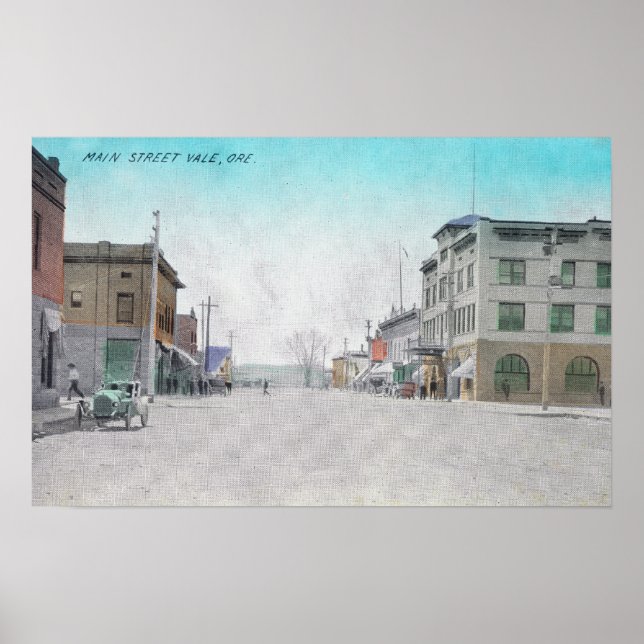 Póster Vista de Main StreetVale, OR (Frente)