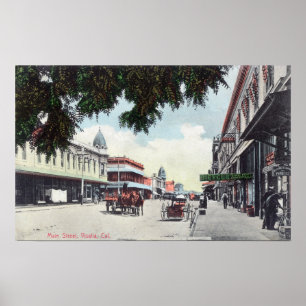 Póster Vista de Main StreetVisalia, CA