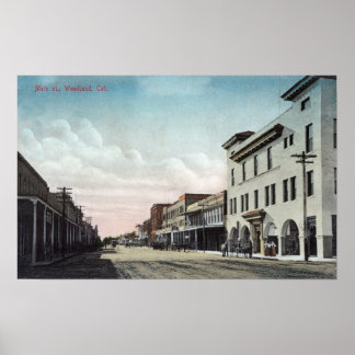 Póster Vista de Main StreetWoodland, CA
