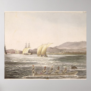 Póster Vista de Manila, Filipinas, 1826