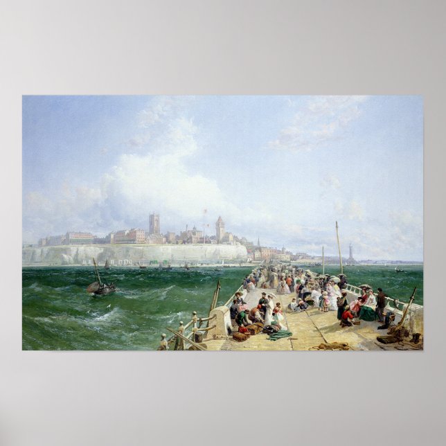 Póster Vista de Margate desde el muelle, 1868 (Frente)