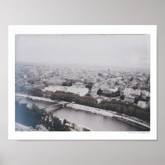 Póster Vista De Mediados Del Siglo Desde La Torre Eiffel (Frente)
