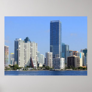 Póster Vista de Miami Skyline