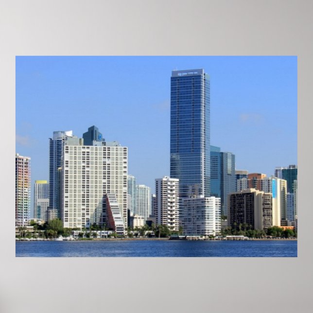 Póster Vista de Miami Skyline (Frente)