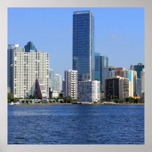Póster Vista de Miami Skyline