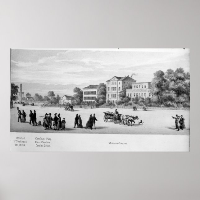 Póster Vista de Múnich, 1869 (Frente)