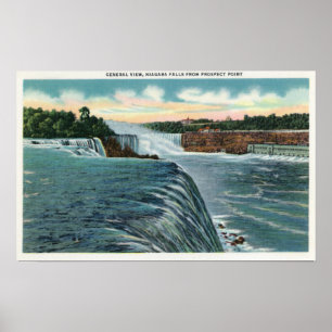 Póster Vista de Niagara Falls del punto de la perspectiva