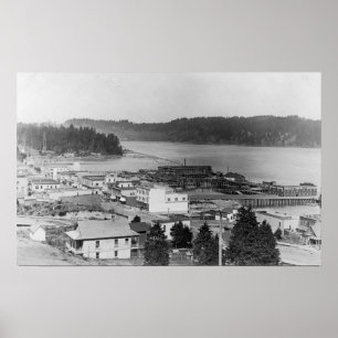Póster Vista de North Bend, Fotografía de Oregon