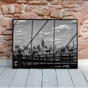 Póster Vista de Nueva York desde el puente de Brooklyn