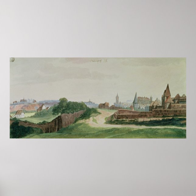 Póster Vista de Nuremberg, 1496-97 (Frente)