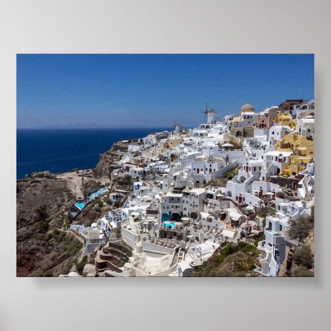 Póster Vista de Oia Santorini (Frente)