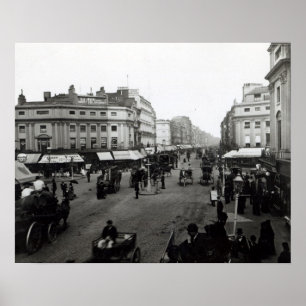 Póster Vista de Oxford Street, Londres, c.1890
