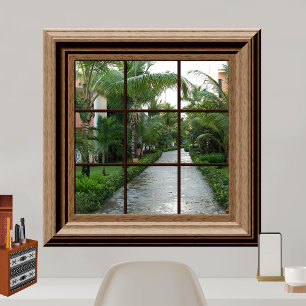 Póster Vista de paisajes tropicales exuberantes de la ven