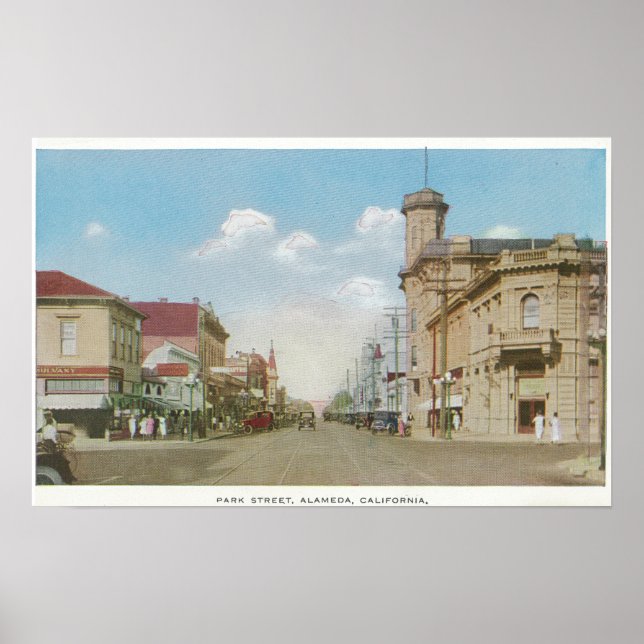 Póster Vista de Park StreetAlameda, CA (Frente)