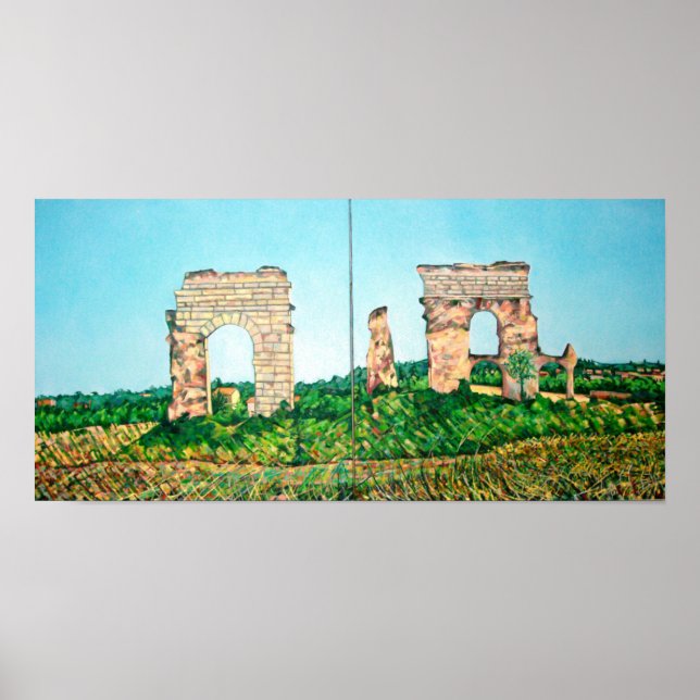 Póster Vista de parque acuático (Frente)