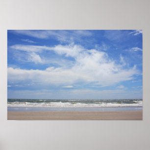 Póster Vista de playa por capas