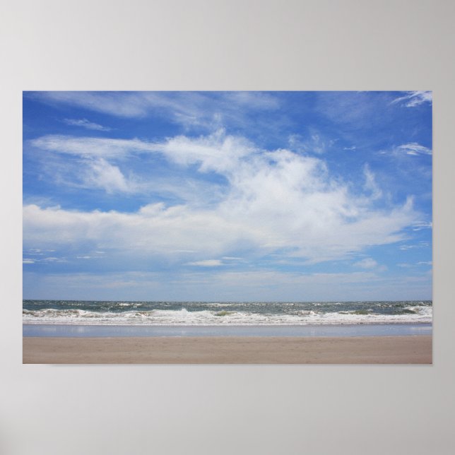 Póster Vista de playa por capas (Frente)