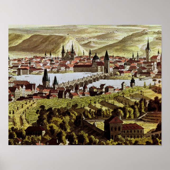 Póster Vista de Praga (Frente)