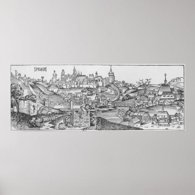 Póster Vista de Praga (Frente)